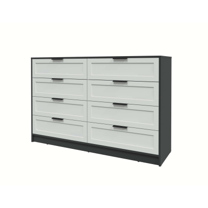 Kомод Тренд КТ-К157 (Антрацит ЛДСП/ Грэй ЛМДФ) Ш1565 В1020 Г451